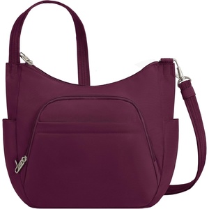 image:imageTravelon Antitheft Classic Crossbody Bucket Bag  AntitheftBurgundy