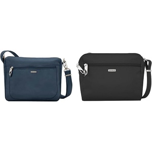 image:imageTravelon Womens Classic AntiTheft Small EastWest Crossbody Bag Midnight 105 x 8 x 25 amp Womens Classic Convertible Crossbody amp Waist Pack Black 8 x 7 x 2
