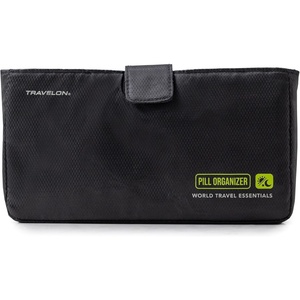image:imageTravelon World Travel Essentials 7Day AmPm Push Button Pill CaseBlack