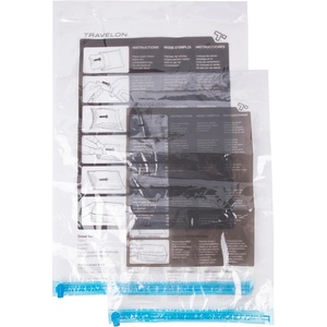 image:imageTravelon Set of 2 Compression Packing Bags Clear 1 Medium1LargeClear