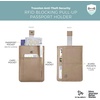 image:imageTravelon RFID Blocking Pull Up Passport holderSable Rinse